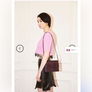 JW PEI Mini Flap Crossbody - Brown Croc